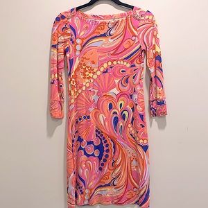 Lilly Pulitzer pink seashell pattern dress XXS
